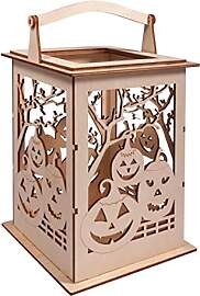 Rayher Holz Laterne Kürbis, mit Griff,