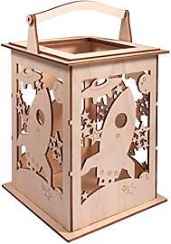 Rayher Holz Laterne Rakete, mit Griff,