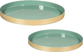 Rayher Metall Deko Tablett, 20+25cm ø,