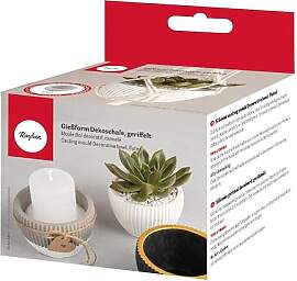 Rayher Silikon Gießform Dekoschale geriffelt, 9