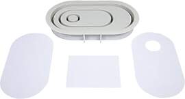 Rayher Silikon Gießform Kerzenständer Oval, 18,5 