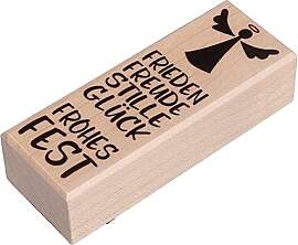 Rayher Stempel Holz "Weihnachtsengel", 3 