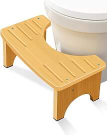RayLove Physiologischer Toilettenhocker aus Bambus 