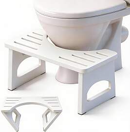 RayLove Physiologischer Toilettenhocker aus Holz,