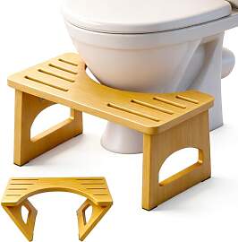 RayLove Physiologischer Toilettenhocker aus Holz,