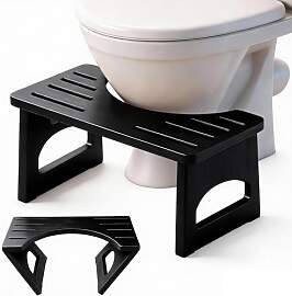 RayLove Physiologischer Toilettenhocker aus Holz,