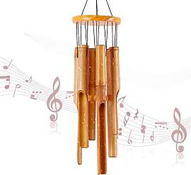 RDUTUOK Bambus-Windspiel, Gedenkspiel, Holz,