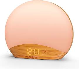 REACHER Holzmaserung Sunrise Licht Wecker