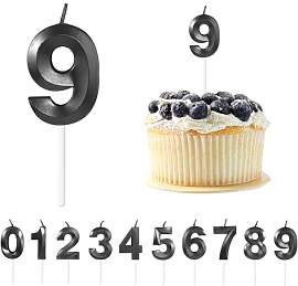 Realjoy Geburtstag Nummer Kerzen, Schwarze 3D