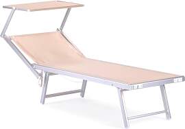 Rebecca Mobili Sonnenliege, klappbar, Beige,