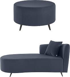 Recamiere HOME AFFAIRE "Hulby", blau