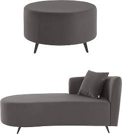 Recamiere HOME AFFAIRE "Hulby", grau