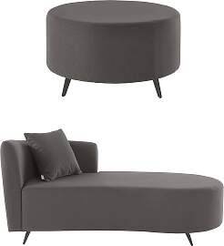 Recamiere HOME AFFAIRE "Hulby", grau