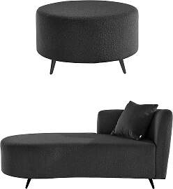 Recamiere HOME AFFAIRE "Hulby", schwarz, 