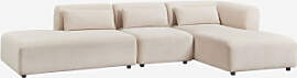 Rechte 3-teilige Modulare Chaiselongue-sofa Mit