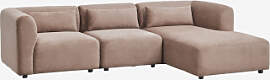 Rechte Modulare 3-teilige Chaiselongue-sofa Fogler 