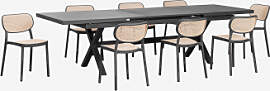 Rechteckiger Ausziehbarer Esstisch 240-300x100 Cm