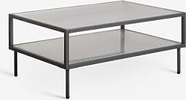 Rechteckiger Couchtisch 90x60 Cm Aus Stahl Und