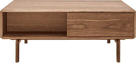 Rechteckiger Couchtisch mit Stauraum dunkles