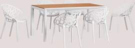 Rechteckiger Esstisch-set 160x90 Cm Aus