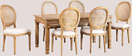 Rechteckiger Esstisch-set 160x90 Cm Aus