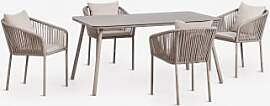 Rechteckiger Esstisch-set 160x90 Cm Und 4