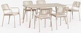 Rechteckiger Esstisch-set 160x90 Cm Und 6
