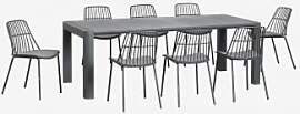 Rechteckiges Tischset (220x100 Cm) Arnadine Und 8