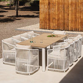 Rechteckiges Tischset 260x100 Cm Aus Aluminium Und 