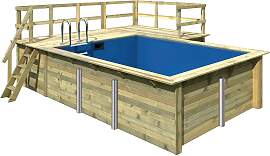 Rechteckpool KARIBU "Holzpool Roma B",