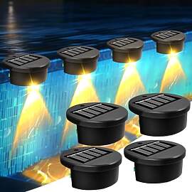 Recitem 4er Pack Solar Poolbeleuchtung Solarlampen 