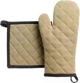 Recyceltes Kochhandschuh- und Topfhandschuhset