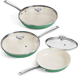 Redchef 6PCS Pfannenset Keramik mit Deckel,