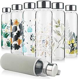 Reeho Trinkflasche Glas, Sport Borosilikat