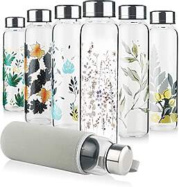 Reeho Trinkflasche Glas, Sport Borosilikat