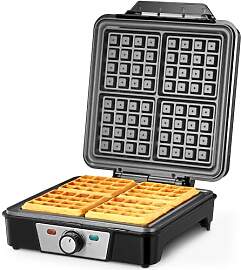 Reemix Waffeleisen für 4 belgische Waffeln, 1200