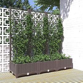 Refined Garten-Pflanzgefäß mit Spalier Braun 120 