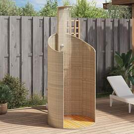 Refined Outdoor Dusche mit Lattenboden Stahlrahmen 