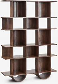 Regal 130x180 Cm Aus Flin-holz Mangoholz Dunkel -