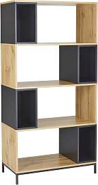Regal Megy Schwarz/ Eichenfarben MDF