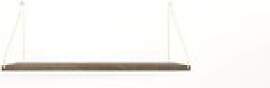 Regal Single Shelf dark oak/brass 27 x 60 cm