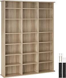 Regal Stevie 105,5x19x136,5cm - Holz hell, Eiche