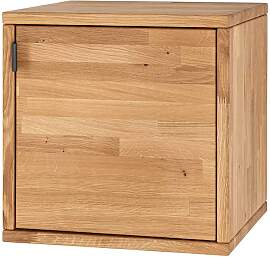 Regalwürfel mit Tür aus Wildeiche Massivholz