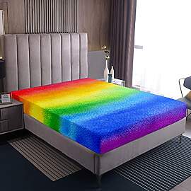 Regenbogen Bedruckte Bettwäsche Abstrakt Aquarell 