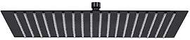 Regenbrause Edelstahl 50x50 cm Quadrat Schwarz,