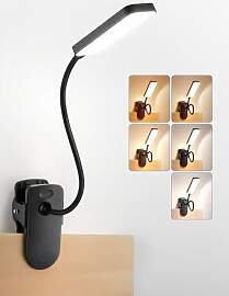 ReinHoo Leselampe Bett, 9 Helligkeit+5 Farben