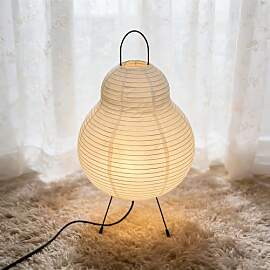 Reispapier Lampenschirm, Papier Tischlampe Weiß