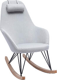 Relax-Sessel - Schaukelstuhl Stoff Grau Füße