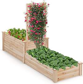 RELAX4LIFE Hochbeet mit Spalier, Blumenkasten mit
