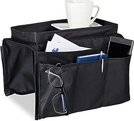 Relaxdays Armlehnen Organizer, Sofa Butler mit